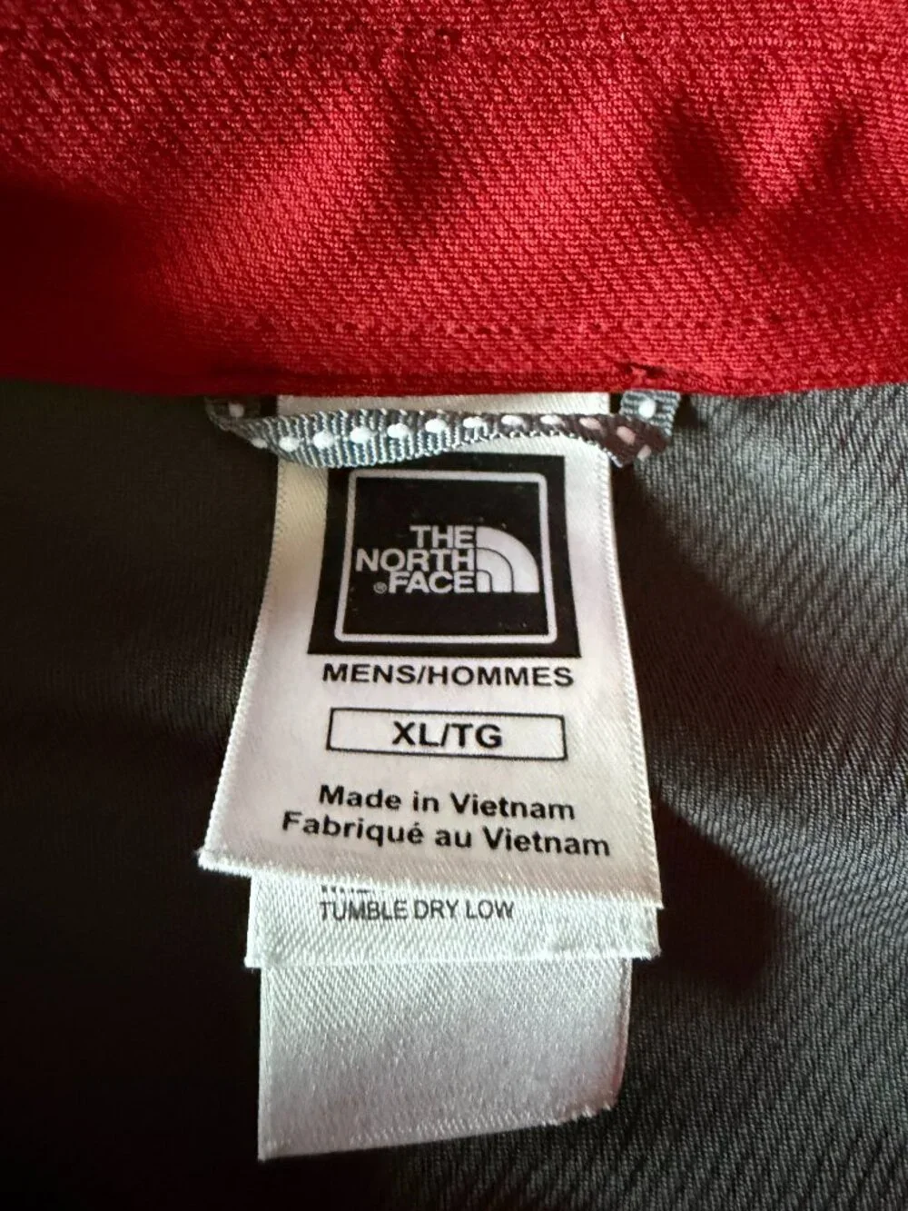 The North Face VaporWick colorblock athletic polo shirt brick red men's XL